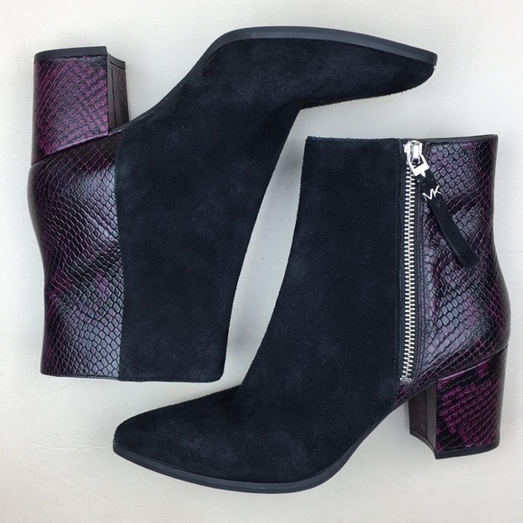 MICHAEL Michael Kors Shoes - Michael Kors Purple Leather Ankle Boots NWT